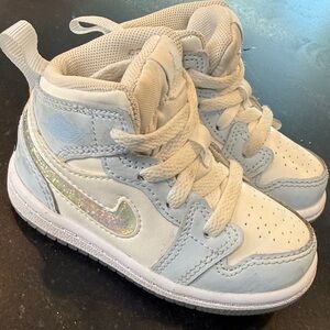 Nike Air Jordan 1 Toddler Sneakers | Iridescent Swoosh